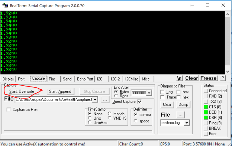How to Plot signals from Arduino via Serial Port with RealTerm: Tutorial