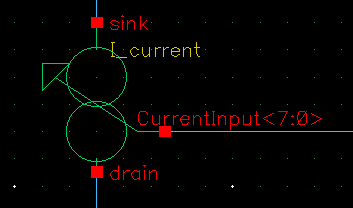 Current sink digitaly controlled symbol